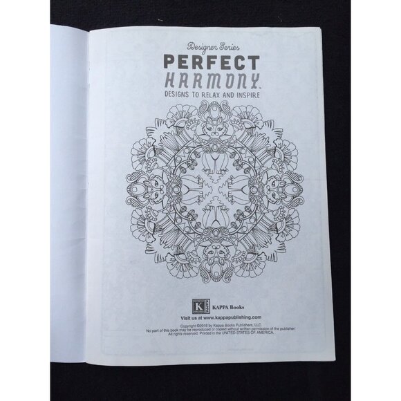 Perfect Harmony Designs to Relax and Inspire Adult Coloring Book Designer Series - Picture 3 of 5